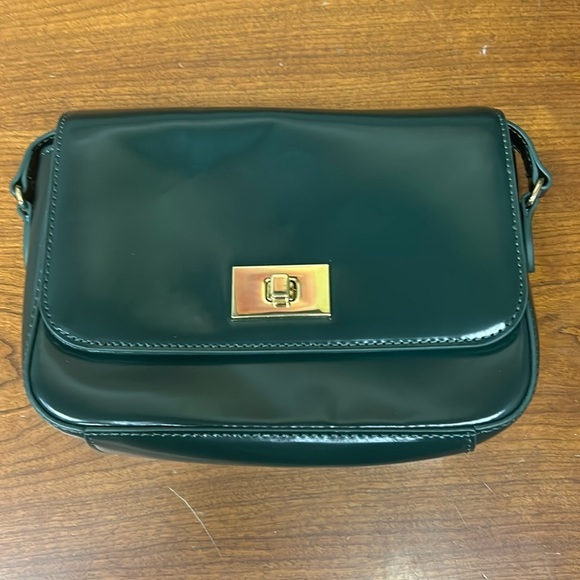 J Crew DARK GREEN Edie crossbody bag in Italian leather BP508 - Picture 4 of 7